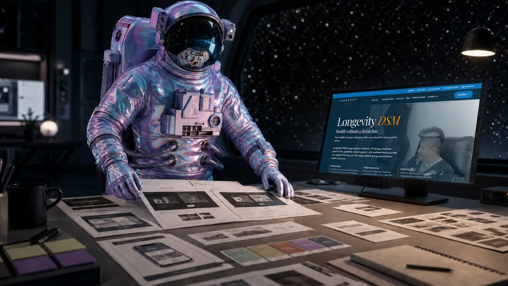 Bostella reviews a connected brand and website experience across multiple layouts
