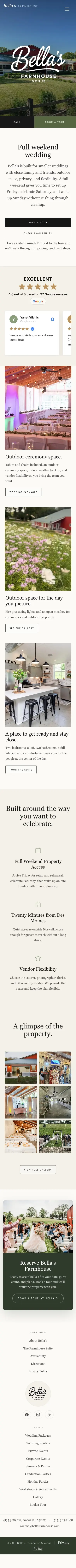Bella's Farmhouse locally saved mobile homepage